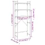 Waschmaschinenregal aus Sonoma-Grau aus Holzwerkstoff, 67 x 25 x 163 cm von , Zubehör für Waschmaschinen und Trockner - Ref: ...
