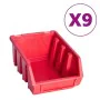 Aufbewahrungsbox-Set, 103 Stück, rot/schwarze Wandpaneele von , Werkzeugschränke - Ref: Foro24-150813, Preis: 67,19 €, Rabatt: %