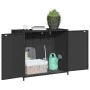 Schwarzer Gartenschrank aus PE-Rattan, 83 x 45 x 76 cm von , Aufbewahrungsboxen für den Außenbereich - Ref: Foro24-365543, Pr...