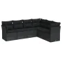 6-piece garden sofa set with black synthetic rattan cushions by , Garden sets - Ref: Foro24-3217675, Price: 383,47 €, Discoun...