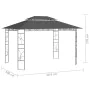 Anthrazitgrauer Pavillon 4x3x2,7 m 160 g/m² von , Zelte und Pavillons - Ref: Foro24-313917, Preis: 212,43 €, Rabatt: %