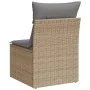 Garden sofa without armrests with beige PE rattan cushions by , Outdoor sofas - Ref: Foro24-366100, Price: 59,29 €, Discount: %