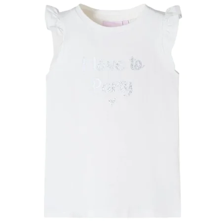 Children's T-shirt with white ruffle sleeves 140 by , Kids T-shirts - Ref: Foro24-10498, Price: 9,35 €, Discount: %