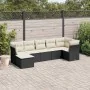 7-teiliges Garten-Essset und schwarze Kissen aus synthetischem Rattan von , Gartensets - Ref: Foro24-3217966, Preis: 443,39 €...