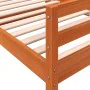 Wax brown solid pine wood bed frame 75x190 cm by , Beds and slatted bases - Ref: Foro24-844488, Price: 108,15 €, Discount: %