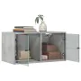 Betongrauer Wandschrank mit Glastüren, 68,5 x 37 x 35 cm von , Schließfächer und Lagerschränke - Ref: Foro24-836503, Preis: 5...