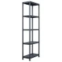 Plastic shelf 2 units 125 kg 60x30x180 cm black by vidaXL, Industrial shelving - Ref: Foro24-276257, Price: 122,06 €, Discoun...