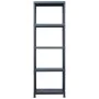 Plastic shelf 2 units 125 kg 60x30x180 cm black by vidaXL, Industrial shelving - Ref: Foro24-276257, Price: 122,06 €, Discoun...