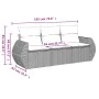 3-piece garden sofa set and gray synthetic rattan cushions by , Garden sets - Ref: Foro24-3221059, Price: 236,24 €, Discount: %