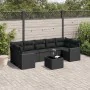 8-piece garden sofa set with black synthetic rattan cushions by , Modular outdoor sofas - Ref: Foro24-3251072, Price: 587,19 ...