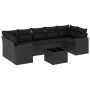 8-piece garden sofa set with black synthetic rattan cushions by , Modular outdoor sofas - Ref: Foro24-3251072, Price: 587,19 ...