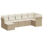 Set of 7-piece garden sofas and beige synthetic rattan cushions by , Garden sets - Ref: Foro24-3217968, Price: 513,27 €, Disc...