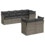 7-piece garden sofa set with gray PE rattan cushions by , Garden sets - Ref: Foro24-3217900, Price: 481,48 €, Discount: %