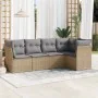 Garden sofa set with 5-piece synthetic rattan beige cushions by , Garden sets - Ref: Foro24-3249438, Price: 370,53 €, Discoun...