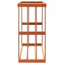 Outdoor firewood rack made of brown pine wood with wax finish, measuring 109x52x106 cm. by , Firewood bags and holders - Ref:...