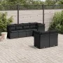 7-teiliges Garten-Esszimmerset und Kissen synthetisches Rattan schwarz von , Gartensets - Ref: Foro24-3217895, Preis: 466,16 ...