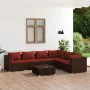 7-piece garden furniture set and brown synthetic rattan cushions by , Garden sets - Ref: Foro24-3101731, Price: 585,37 €, Dis...