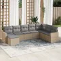 Gartensofa-Set mit beigen Kissen 8 Stück PE-Rattan von , Modulare Sofas für den Außenbereich - Ref: Foro24-3251696, Preis: 56...