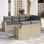 7-piece garden sofa set and beige synthetic rattan cushions by , Modular outdoor sofas - Ref: Foro24-3251546, Price: 659,32 €...