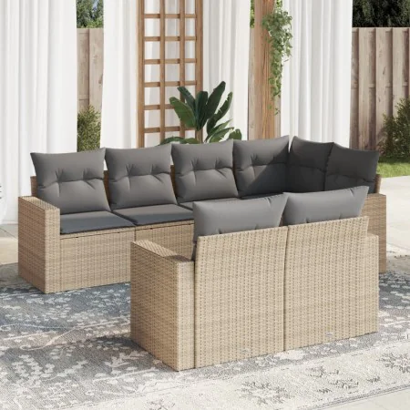 7-piece garden sofa set and beige synthetic rattan cushions by , Modular outdoor sofas - Ref: Foro24-3251546, Price: 659,32 €...