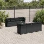 Set aus 8-teiligen Gartensofas und Kissen Kunstrattan schwarz von , Gartensets - Ref: Foro24-3217305, Preis: 547,86 €, Rabatt: %