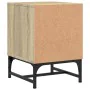 Mesitas noche con puertas vidrio 2 uds roble Sonoma 35x37x50 cm de , Mesitas de noche - Ref: Foro24-836523, Precio: 66,17 €, ...