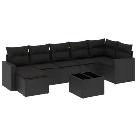 8-piece garden sofa set and black synthetic rattan cushions by , Modular outdoor sofas - Ref: Foro24-3251622, Price: 544,94 €...