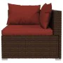 Garden furniture set 9 pieces with brown synthetic rattan cushions by , Garden sets - Ref: Foro24-3102259, Price: 1,00 €, Dis...