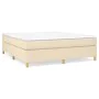 Box spring bed with cream fabric mattress 180x200 cm by , Beds and slatted bases - Ref: Foro24-3144543, Price: 521,13 €, Disc...