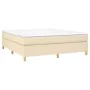 Box spring bed with cream fabric mattress 180x200 cm by , Beds and slatted bases - Ref: Foro24-3144543, Price: 521,13 €, Disc...