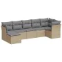 7-piece garden sofa set and beige synthetic rattan cushions by , Garden sets - Ref: Foro24-3249808, Price: 462,55 €, Discount: %