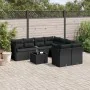 8-piece garden sofa set and black synthetic rattan cushions by , Garden sets - Ref: Foro24-3217315, Price: 547,86 €, Discount: %