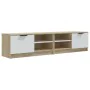 TV-Schrank, 2 Stück, weißes Eichensperrholz, 80 x 35 x 36,5 cm von , TV-Möbel - Ref: Foro24-811477, Preis: 86,95 €, Rabatt: %