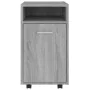 Auxiliary cabinet with wheels gray plywood 33x38x60 cm by , Lockers and storage cabinets - Ref: Foro24-815853, Price: 44,20 €...