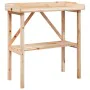 Plant table with shelf solid fir wood 78x38x82.5 cm by , Pot stands - Ref: Foro24-156349, Price: 40,14 €, Discount: %