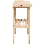 Plant table with shelf solid fir wood 78x38x82.5 cm by , Pot stands - Ref: Foro24-156349, Price: 40,14 €, Discount: %