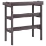 Plant table with shelves gray fir wood 78x38x82.5 cm by , Pot stands - Ref: Foro24-156354, Price: 53,75 €, Discount: %