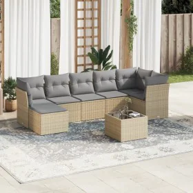 Garden sofa set with beige cushions 8 pcs PE rattan by , Garden sets - Ref: Foro24-3217979, Price: 517,57 €, Discount: %