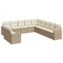 11-teiliges Gartensofa-Set mit beigen synthetischen Rattankissen von , Gartensets - Ref: Foro24-3219178, Preis: 845,75 €, Rab...