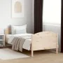 Bed frame with headboard solid pine wood 90x200 cm by , Beds and slatted bases - Ref: Foro24-842566, Price: 91,40 €, Discount: %