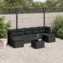 Set aus 8-teiligen Gartensofas und Kissen Kunstrattan schwarz von , Gartensets - Ref: Foro24-3218035, Preis: 468,92 €, Rabatt: %