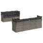 Garden sofa set 8 pieces and gray synthetic rattan cushions by , Garden sets - Ref: Foro24-3217280, Price: 537,53 €, Discount: %