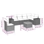 7-piece garden dining set with black synthetic rattan cushions by , Garden sets - Ref: Foro24-3225467, Price: 482,86 €, Disco...