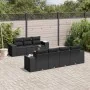 8-teiliges Gartensofa-Set und schwarze synthetische Rattankissen von , Gartensets - Ref: Foro24-3225348, Preis: 586,56 €, Rab...