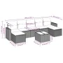 8-teiliges Gartensofa-Set und schwarze synthetische Rattankissen von , Gartensets - Ref: Foro24-3219336, Preis: 462,14 €, Rab...