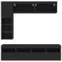 TV wall cabinet with LED lights 7 pieces black by , TV Furniture - Ref: Foro24-3216758, Price: 225,31 €, Discount: %