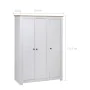 3-door pine wardrobe Panama Range white 118x50x171.5 cm by vidaXL, Wardrobes - Ref: Foro24-282663, Price: 527,44 €, Discount: %