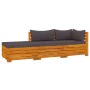 3-piece garden furniture with solid acacia wood cushions by , Garden sets - Ref: Foro24-3087330, Price: 404,73 €, Discount: %