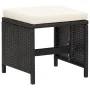 Garden stools 4 pieces with black synthetic rattan cushions by , Garden chairs - Ref: Foro24-316805, Price: 90,41 €, Discount: %