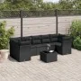 Set aus 8-teiligen Gartensofas und Kissen Kunstrattan schwarz von , Gartensets - Ref: Foro24-3249124, Preis: 560,35 €, Rabatt: %